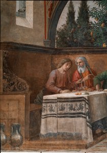 Sista måltiden. Detalj. (Fresk av Domenico Ghirlandaio