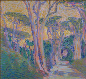 Tallskog i Portofino, ca 1920 av Domenico Guerello