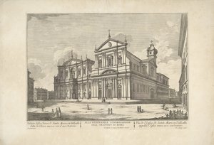 Kyrkan Nuova te Rom Utsikt över kyrkan S. Maria in Vallicella känd som den nya kyrkan med dess Oratorium / Vue de l