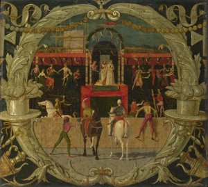 Sabinkvinnornas våldtäkt efter signalen, ca. 1490