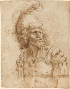 En hjälmförsedd soldat av Domenico Peruzzini