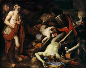 Job och hans barn, ca. 1650
