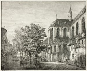 Församlingskyrkan i Boppard vid Rhen av Domenico Quaglio