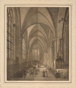Vy över interiören av kyrkan St Sebald i Nürnberg