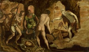 The Forge of Vulcan, cirka 1544-1548 (olja på duk) av Domenico Robusti Tintoretto