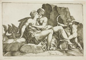 Jupiter och Callisto av Domenico Vito