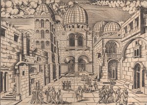 Heliga gravens kyrka, Jerusalem, ca. 1546. av Domenico dalle Greche