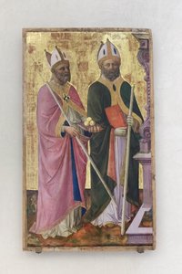 Saints Nicholas och Just, en del av altartavlan av Domenico di Michelino