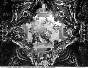 Allegory of Autumn, på Höstrummets valv av Domenico the Elder Piola