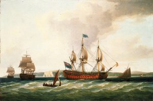 "Saint George", ett 100-kanoners fartyg av första klass, byggt 1756 på Woolwich-varvet (England), var flottans kommandofartyg under sjöslaget vid Quiberonbukten, eller slaget vid Cardinals, 1759 av Dominic Serres