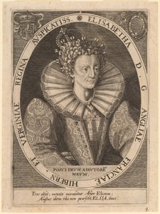 drottning Elizabeth av Dominicus Custos after Crispijn de Passe I