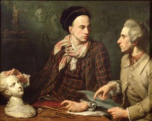 Selvportræt med Dominique Herment (1730-77) 1769 swed