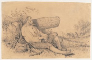 Sovande fältarbetare, 1842.