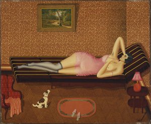 Sommar Siesta kvinna ljuger, 1933. av Dominique Peyronnet