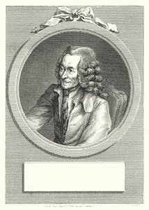 Voltaire, fransk upplysningsskribent och filosof (gravyr) av Dominique Vivant (after) Denon