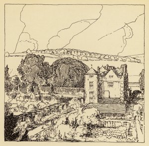 Cranborne herrgård (litho)