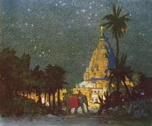 Indien (färglitografi)