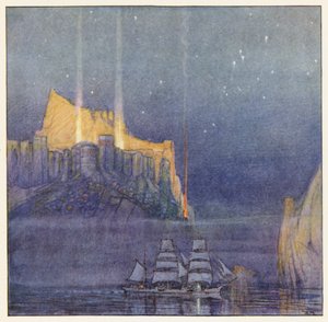 Rudyard Kipling: The Merchantmen (färglitografi) av Donald (after) Maxwell