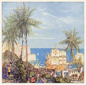 Rudyard Kipling: The Song of Diego Valdez (färglitografi)