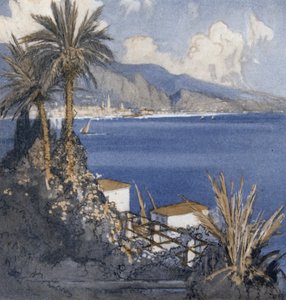 Franska rivieran (färg litho)