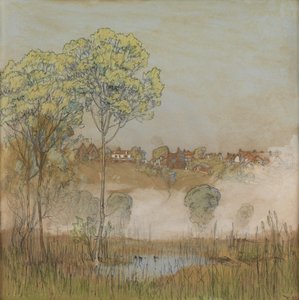 Pucks sång (akvarell, krita och penna) av Donald Maxwell