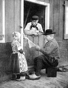 Holländare som bär träskor, Marken, Holland, 1936.