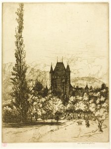Ett slott i Thun, Schweiz