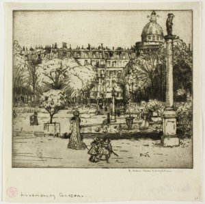 Luxemburgs trädgård, Paris av Donald Shaw MacLaughlan