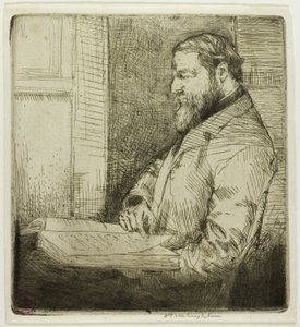 Porträtt av fransk student av Donald Shaw MacLaughlan