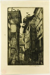Duvornas gränd, Rouen av Donald Shaw MacLaughlan