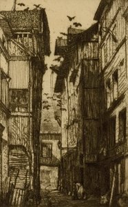 Ruelle des Pigeons, Rouen av Donald Shaw MacLaughlan