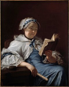 Porträtt av Madame Nonotte Målning av Donat Nonotte (1708-1785) 1758 Besancon. Museum of Fine Arts