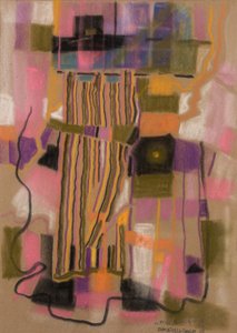 Ariadnes tråd, 2002 (pastell på sammetslent papper)