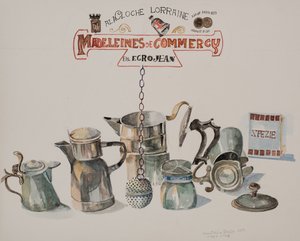 Kaffe eller te, 2012 (akvarell på papper) av Donatella Merlo