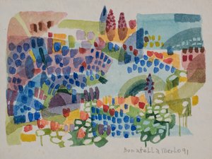 Fält av blommor av Donatella Merlo