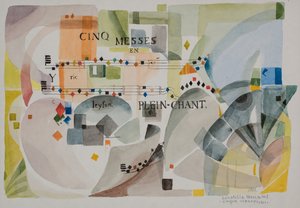Fem mässor 1701, 2007 (akvarell på papper) av Donatella Merlo