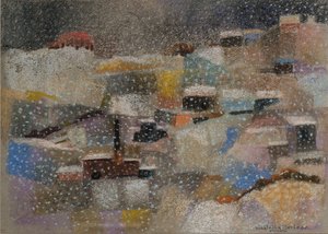 Snowfall, 2001 (pastell på sammetspapper) av Donatella Merlo