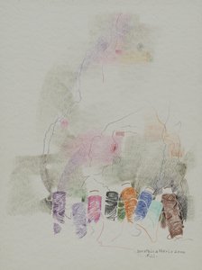 Threads, 2000 (färgpennor på papper)