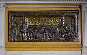 Basrelief (brons) av Donatello