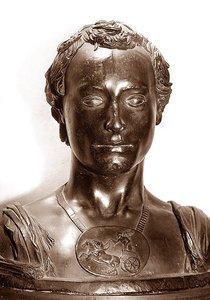 Byst av en gentleman (brons) av Donatello