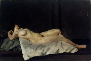 Kvinnlig figur liggande på rygg, 1912