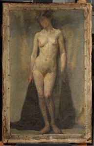 Stående kvinna naken, c. 1910 (olja på duk)