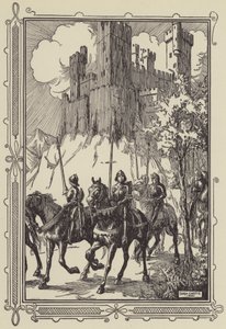 Sir Galahad vid klostret av Dora Curtis