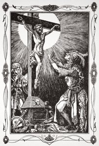 "The Conversion of Sir Palamides", 1905. av Dora Curtis
