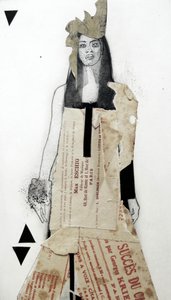 Abstrakt modeporträtt av Doris Schmitz