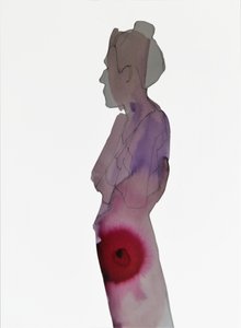 Abstrakt rödfigur av Doris Schmitz