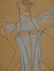 Avantgarde-modefigur av Doris Schmitz