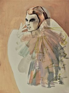 Elegant modeporträtt av Doris Schmitz
