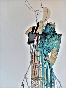 Elegant modeporträtt av Doris Schmitz