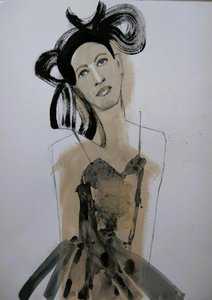 Elegant modeporträtt av Doris Schmitz